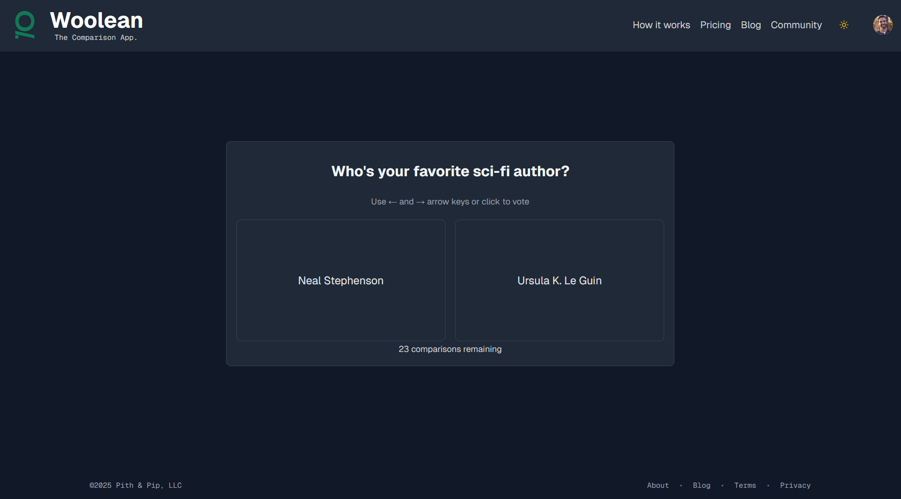 Woolean compare two authors